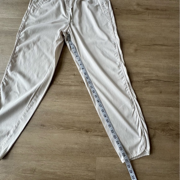 J. Jill Drawstring Moonbeam Curve Hem Ankle Pants Lyocell Cotton SZ M Spring - Picture 6 of 9